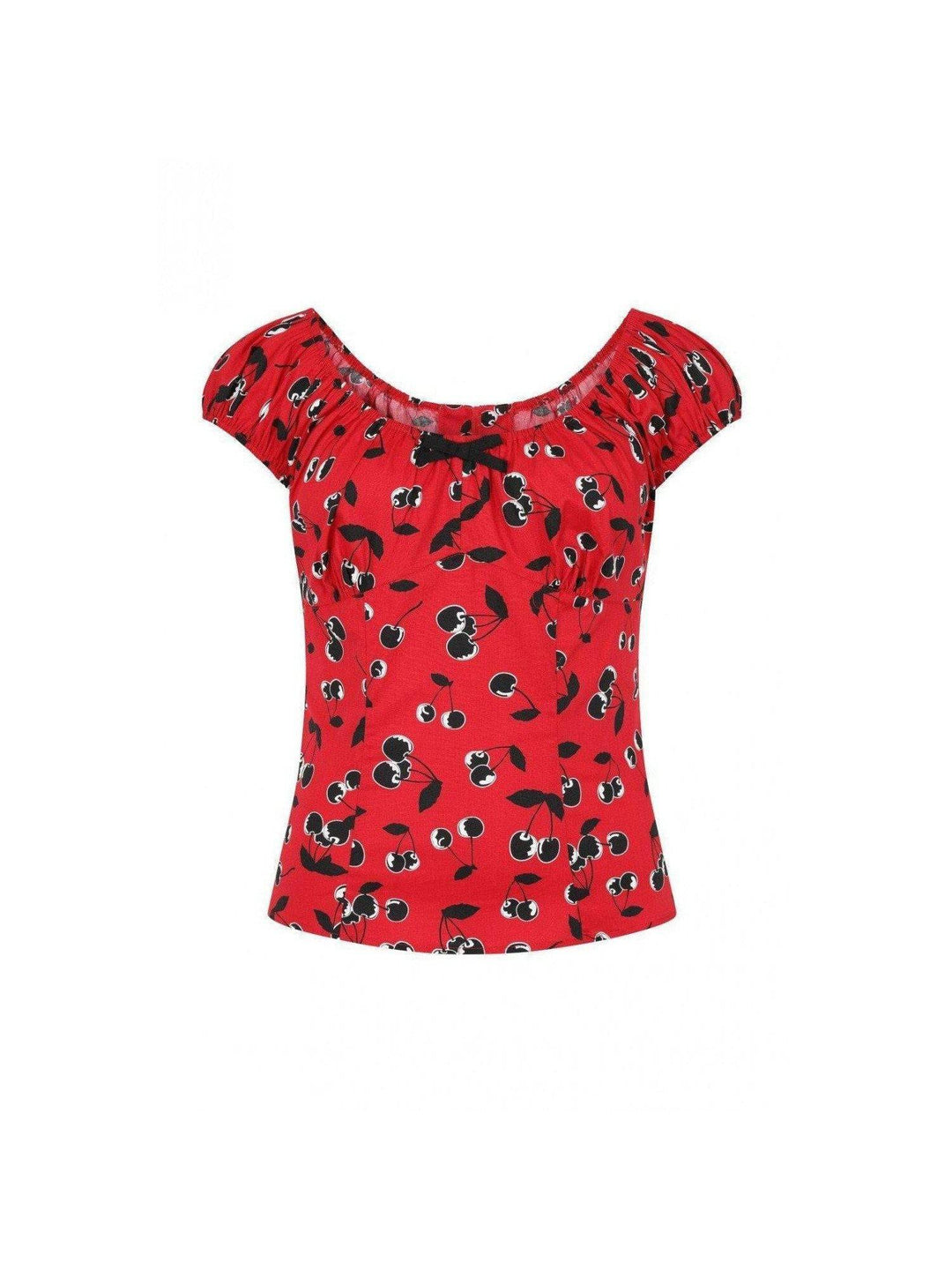 Hell Bunny Red with Black Cherries Alison Top