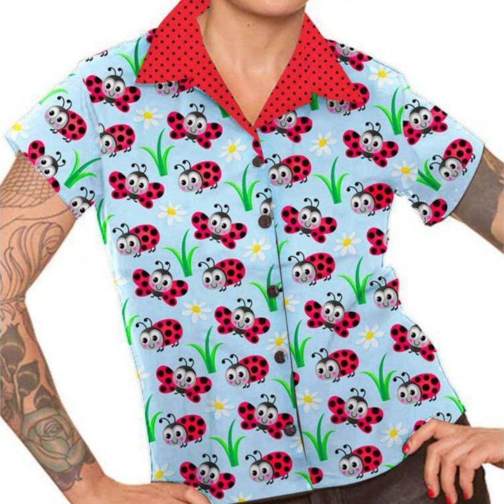 Ladybugs Retro Diner Top - Poison Arrow Retro