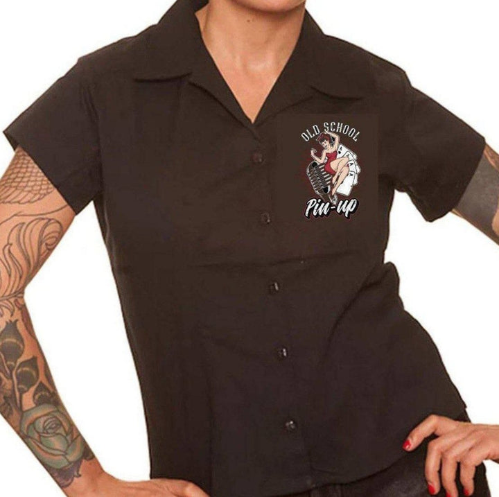 Old School Pin Up Retro Diner Top - Poison Arrow Retro