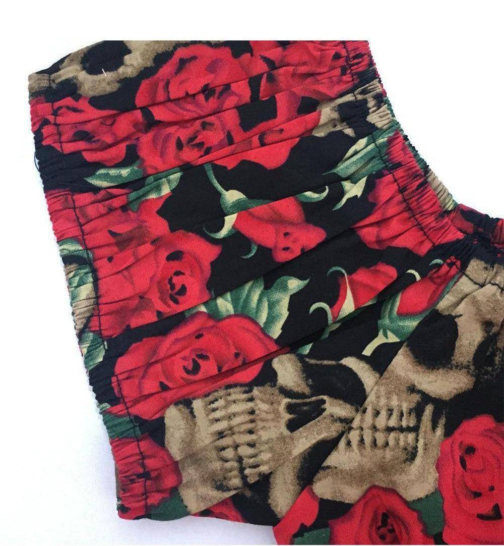 Skulls and Roses Peasant Style Top - Poison Arrow Retro