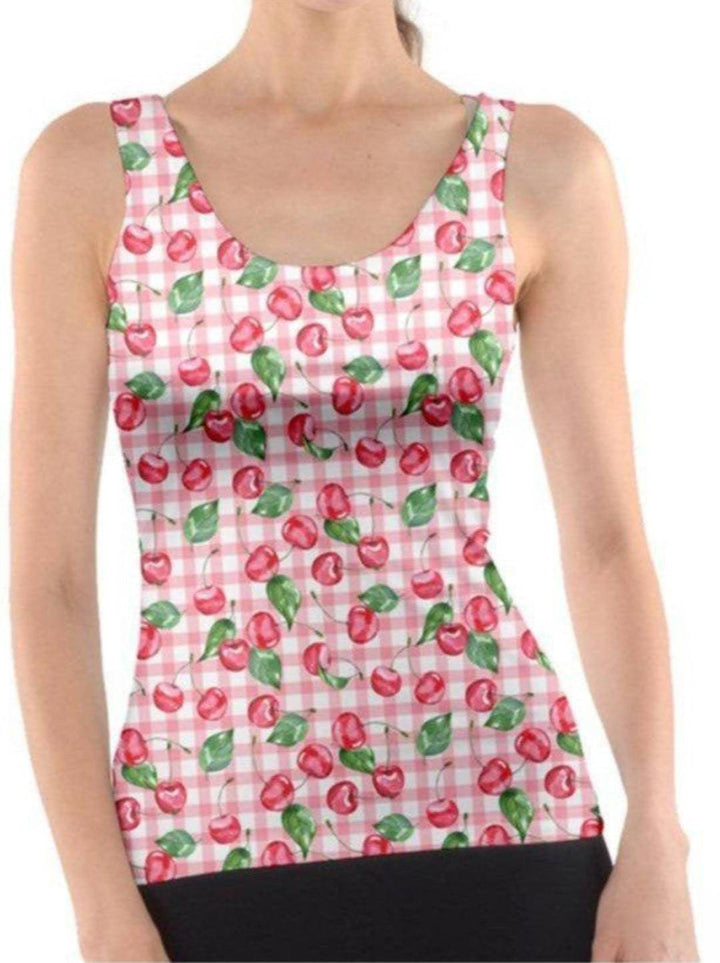 CHERRY GINGHAM Tank Top - Poison Arrow Retro