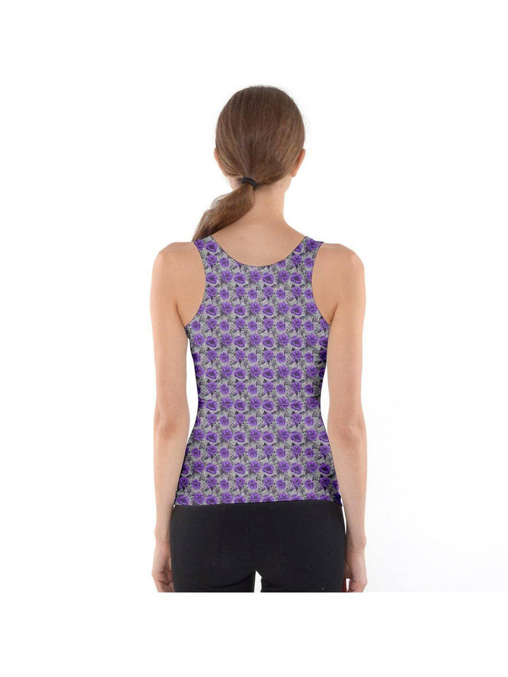 ENCHANTED PURPLE ROSES Tank Top - Poison Arrow Retro