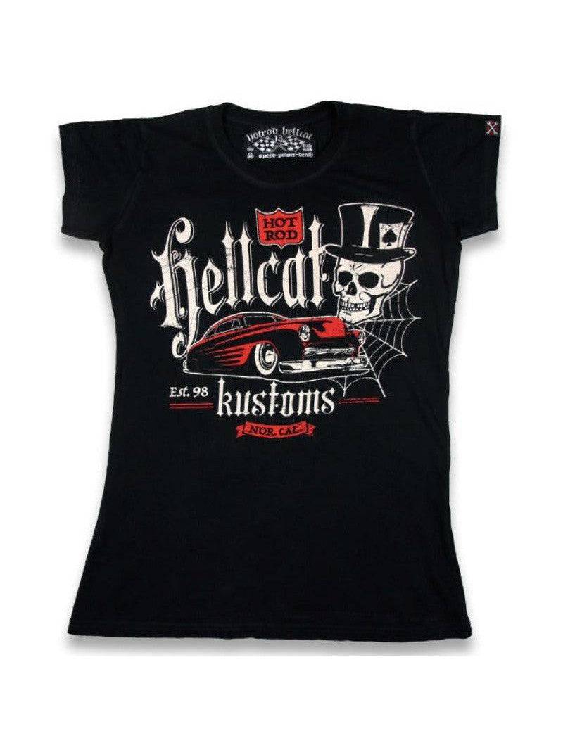 Hotrod Hellcat Kustoms Ladies Tshirt - Poison Arrow Retro