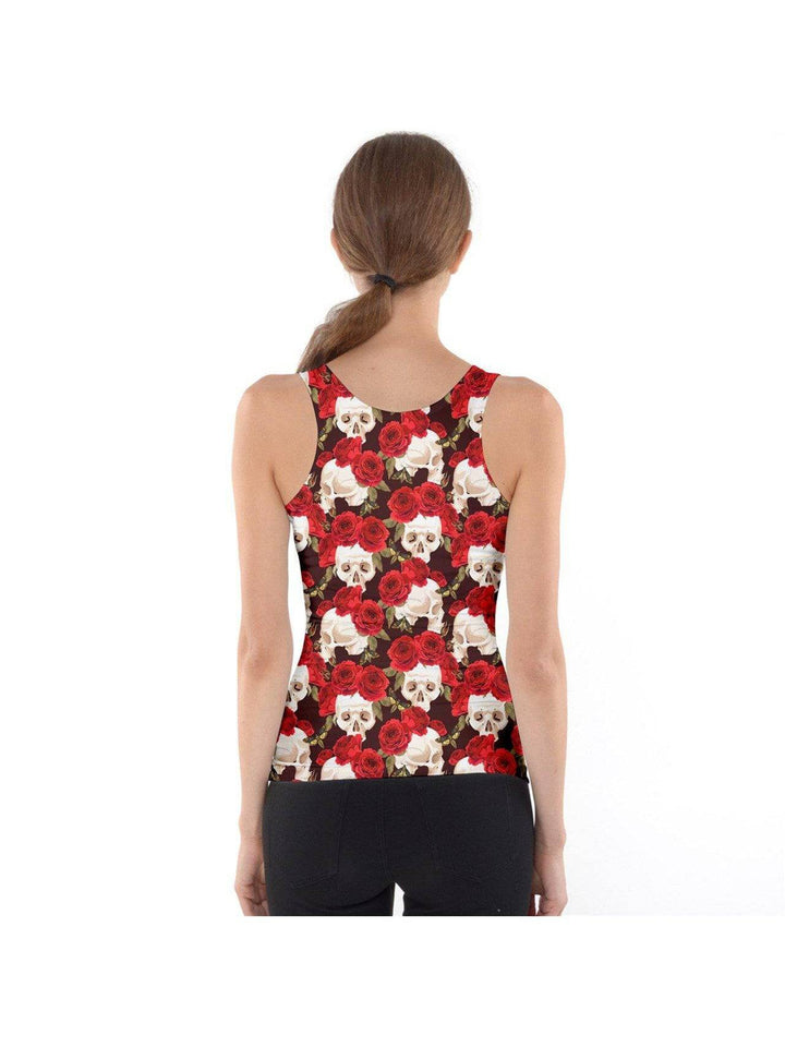 SKULLS AND ROSES Tank Top - Poison Arrow Retro